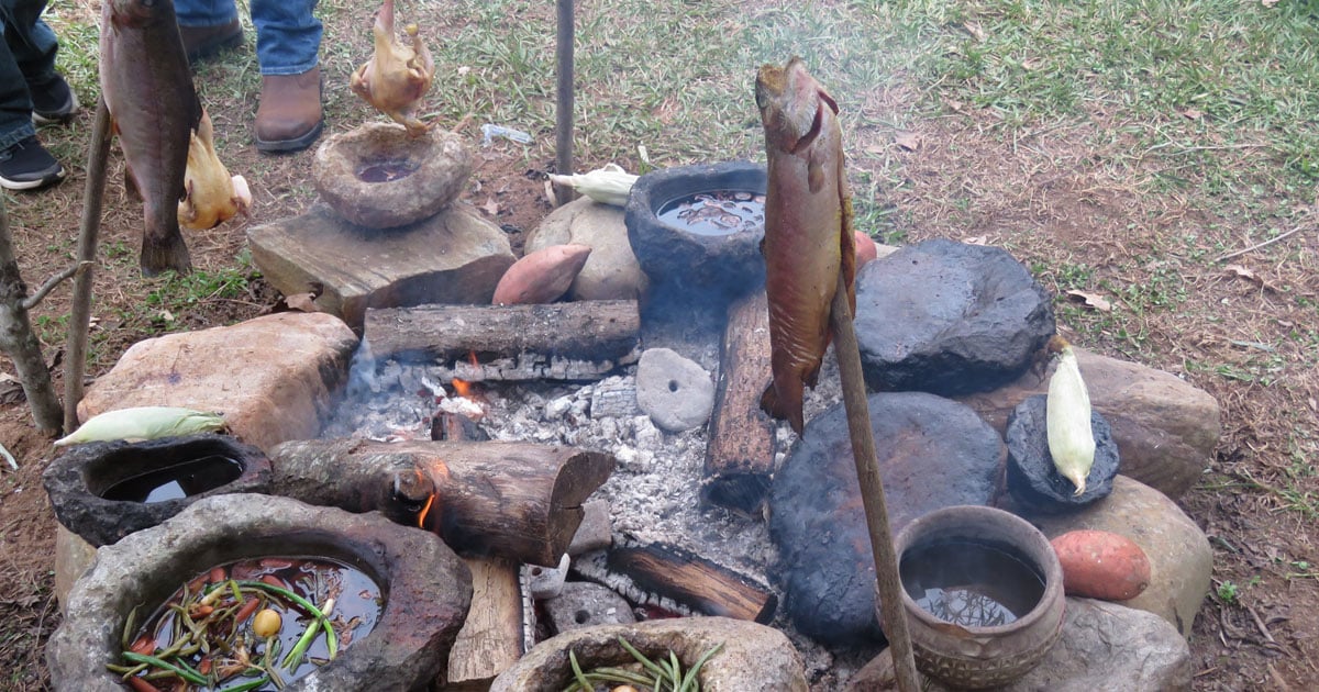 Cooking over an open fire doesn't have to be primitive