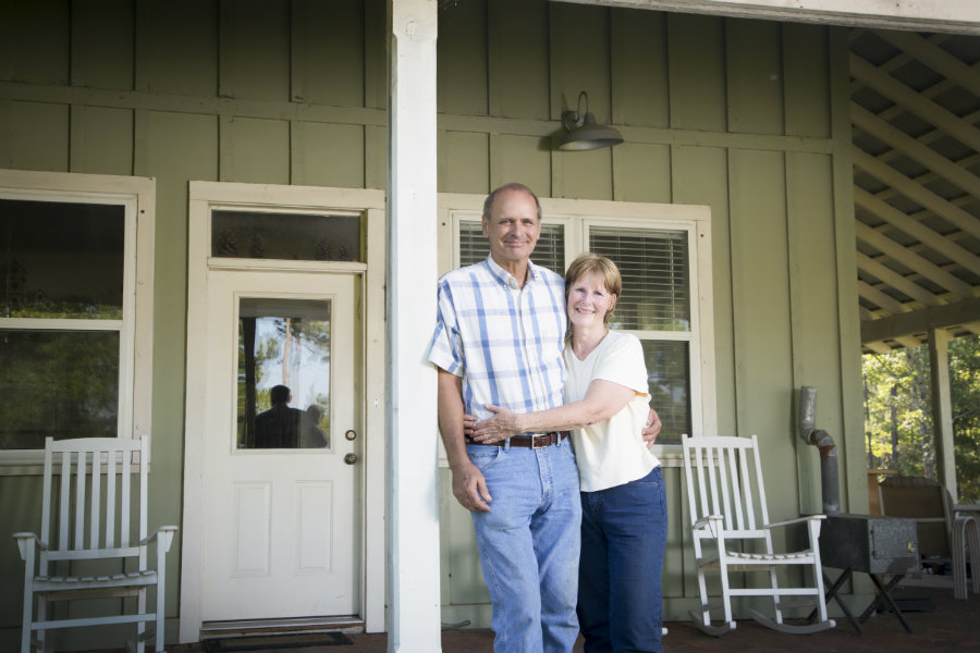 Patrick McCarthy and Janis McCarthy built their home on timberland