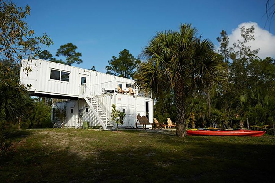 Jupiter Florida shipping containers turned into cozy motel