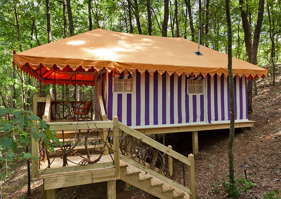 The Martyn House offers high end bungalow sleeping tents