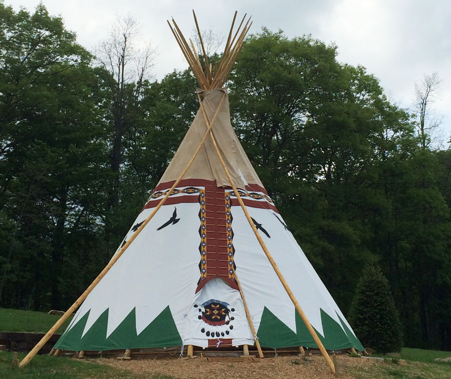 Stay in this teepee at Blue Bear Mountain in Todd, NC