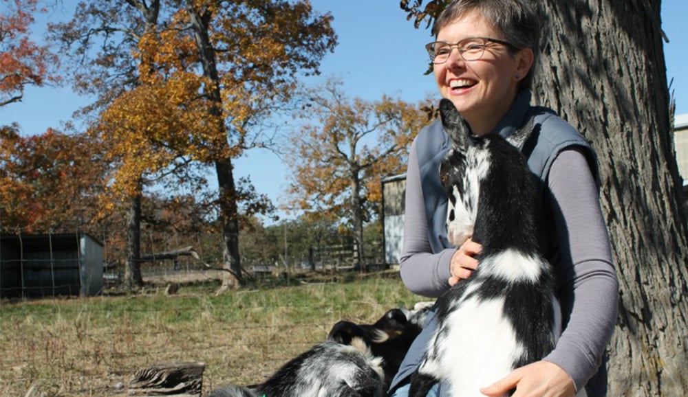 Deborah Niemann and her goats