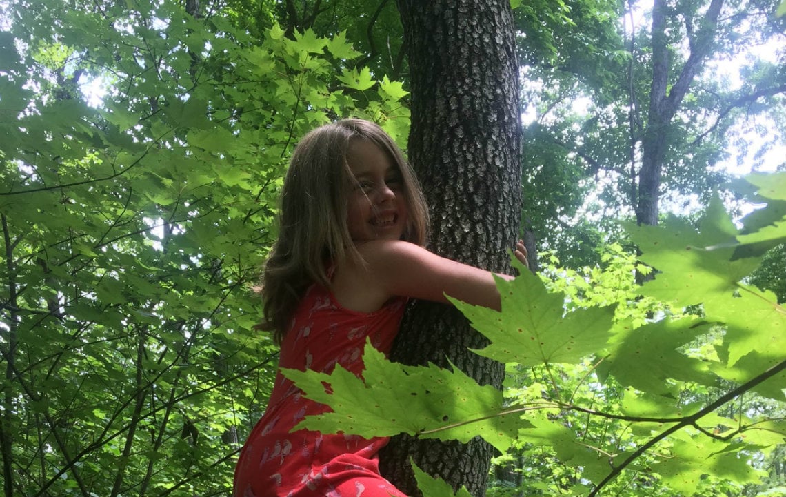 Class is outdoors at FarmBased Natural Science School